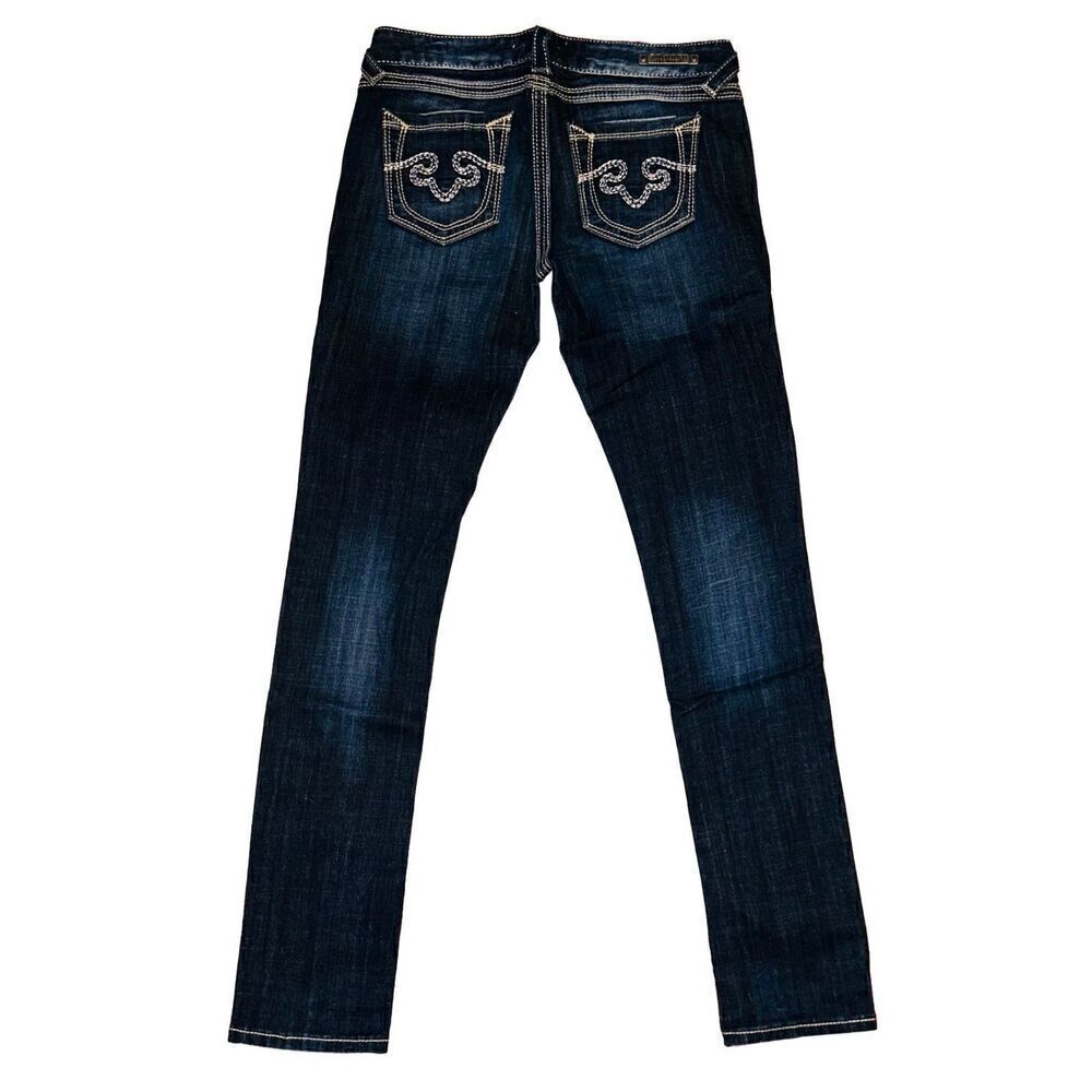 Be Rock For Express Denim Skinny Blue Jeans Women's Size 6 R - Picture 2 of 3